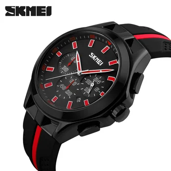 

SKMEI Men Quartz Watch Six pin Stopwatch Chronograph Sports Watches Men Waterproof Fashion Casual Wristwatch