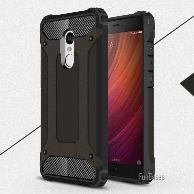

Cover for Xiaomi Redmi Note 4 Cover Phone Bag Armor Guard Plastic + TPU Hybrid Case for Xiaomi Redmi Note 4 Case capinha celular