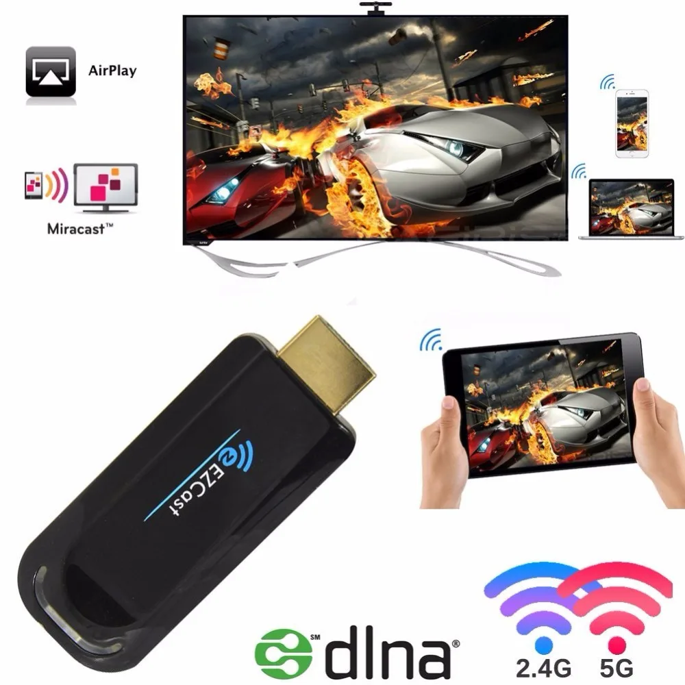 EZCast 2 4 г A1 1080 P несколько Wi-Fi Дисплей ТВ Stick Поддержка Miracast DNLA Airplay регулярные оты