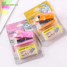 Милый Панда собака бумажный степлер набор со скобами канцелярские мини Kawaii Мультфильм степлеры офисные школьные принадлежности для переплета