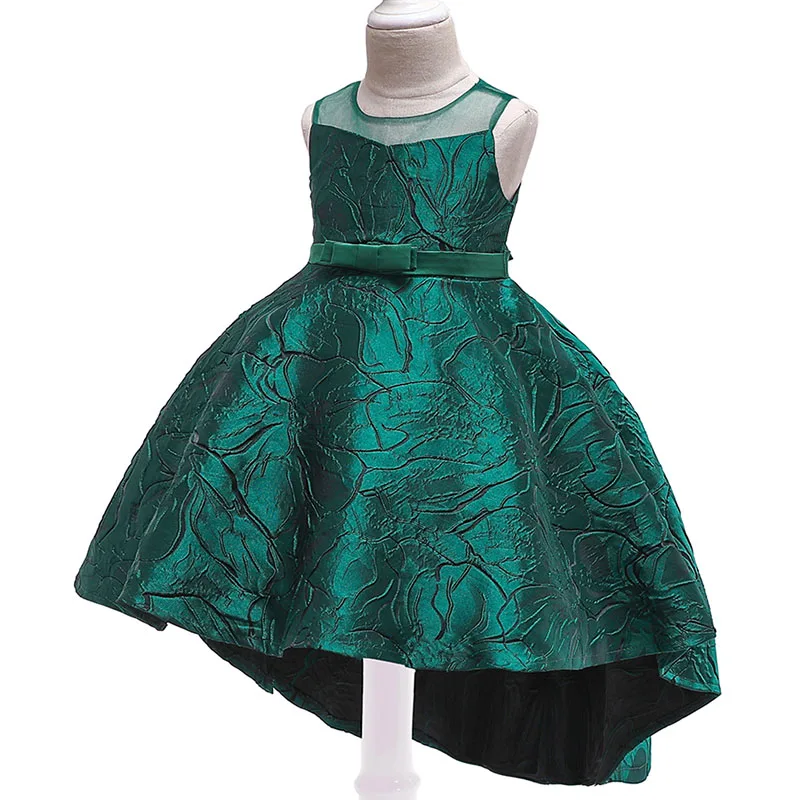 

High quality trailing girl wedding dress children's pageant dress first communion dresses kids child fluffy dress baby costume