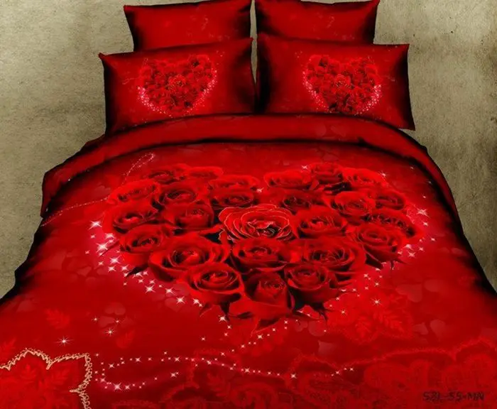 Supper beautiful/ wedding bedsheet/queen quilt cover/3d rose bedding