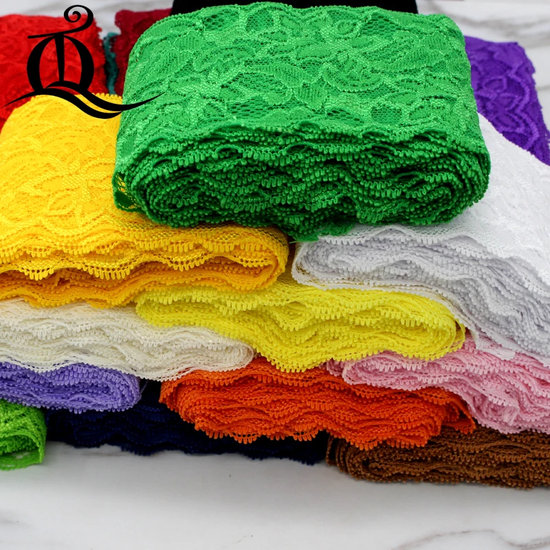 

5yards 8cm Garment accessories exquisite 21 style color lace quality fabric lace with elastic lace wide 8cm Elastic lace,ribbon