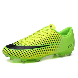 Ibuller Для мужчин футбол обувь для мальчиков Футбол сапоги Открытый футбольные бутсы AG для искусственной травы земли Chuteiras Размеры 33-44 s157