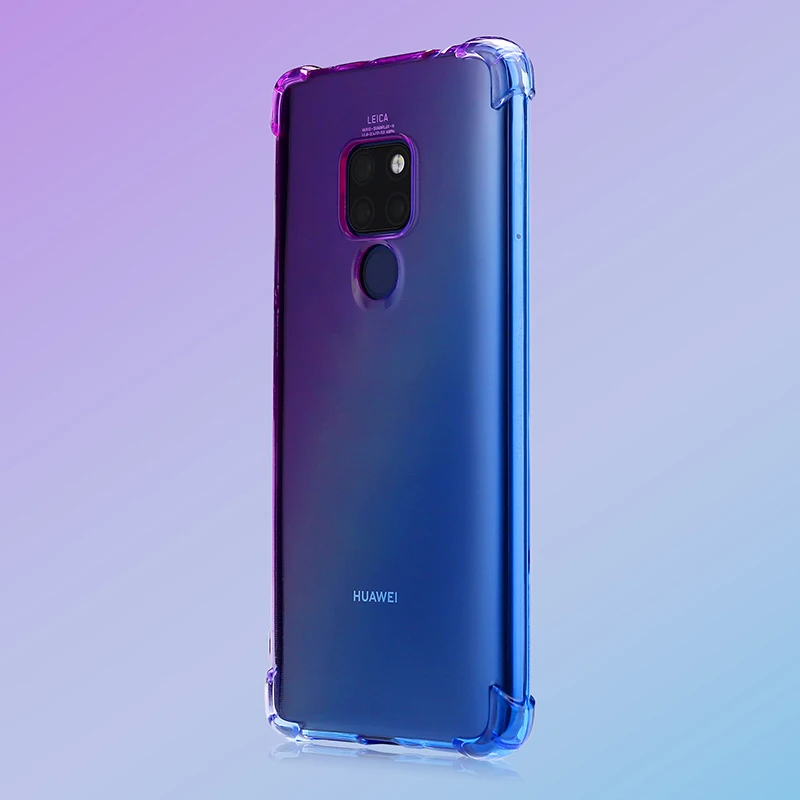 Роскошный чехол для телефона huawei mate 20 Pro 20 Lite 20X P20 P30 Pro Nova 3 3i Honor 20 7C 8C 8X разноцветный чехол из ТПУ - Цвет: Purple Blue