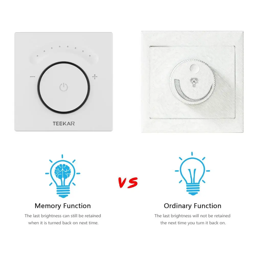 Умный светильник Teekar, диммер, ЕС, Стандартный, Wifi, светильник, сенсорный, приложение, дистанционное управление, работает с Amazon Alexa, включает светодиодный, лампочка