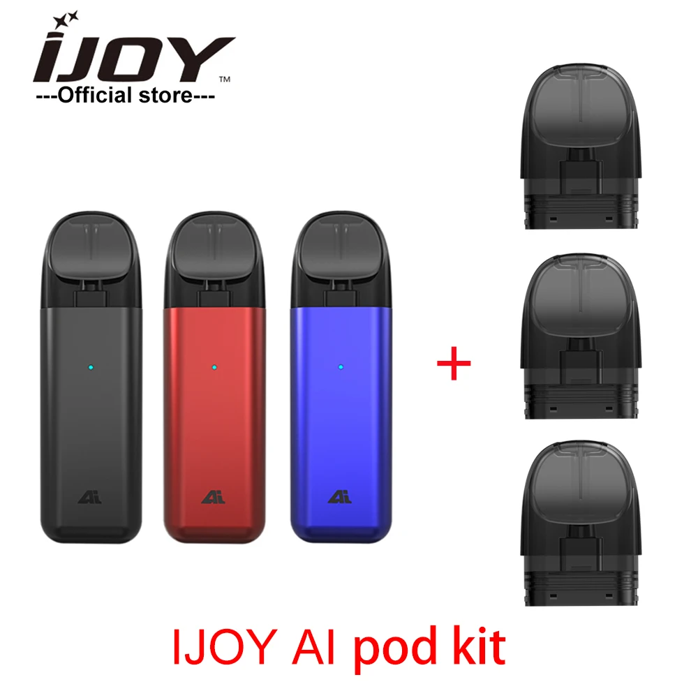 Original IJOY AI POD Kit 15W pod Vape With 450mAh Battery&1.6ohm 2ml Refillable Cartridge vs Novo pod nautilus aio minifit kit