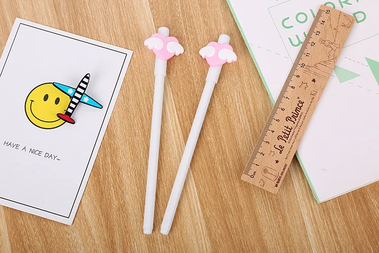 Bonito dos Desenhos Anjo Caneta Neutra Animados Estudantes Amor Aprendizagem Escritório Papelaria Assinatura Kawaii Escola 100 Pçs Asa 8 papelaria assinatura caneta kawaii escola papelaria
