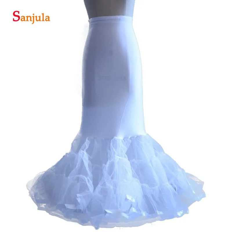 

2020 New Real Photos Mermaid Petticoats For Wedding Dresses Ivory Trumpet Underskirts One Hoop Women Jupon Bride Crinoline P026