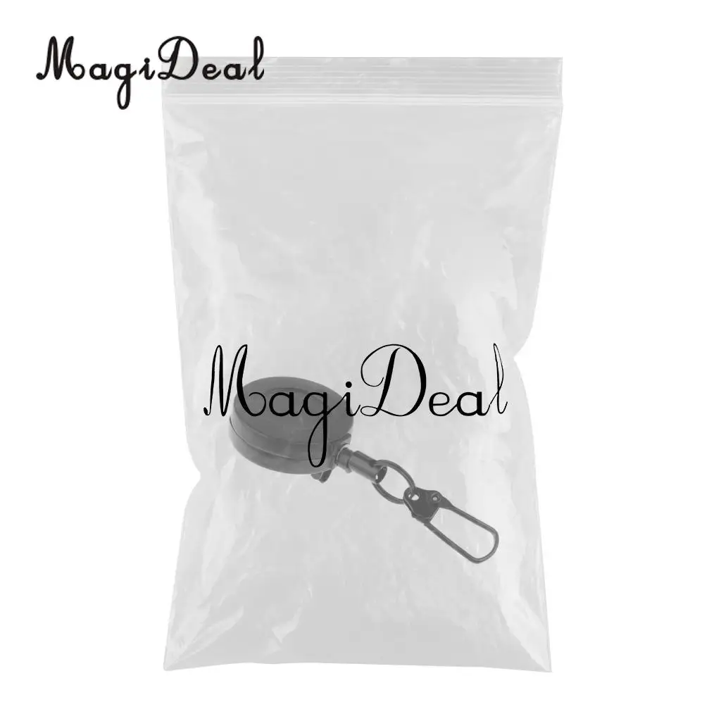 MagiDeal Key Chain Fly Fishing Zinger 50cm Retractor Steel Rope Cord Carabiner Clip Fly Tying Tools Practical zinger retractor