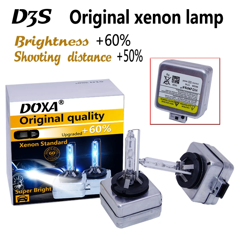 Image Free shipping HID xenon bulb D2S for auto lamp 35W super brightness and longer life 4300K,5000K,6000K,8000K,10000K,12000K