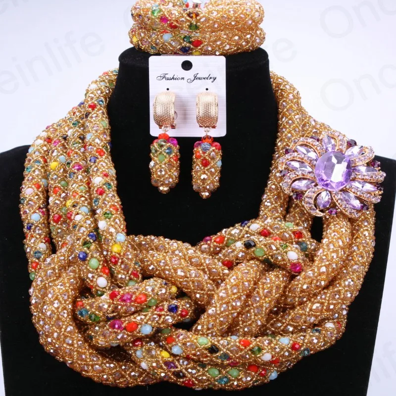 Gorgeous Gold African Choker Necklace Set Bridesmaid Party Events Jewelry Set African Wedding Free Shipping Gorgeous Gold African Choker Necklace Set Bridesmaid Party Events Jewelry Set African Wedding Free Shipping