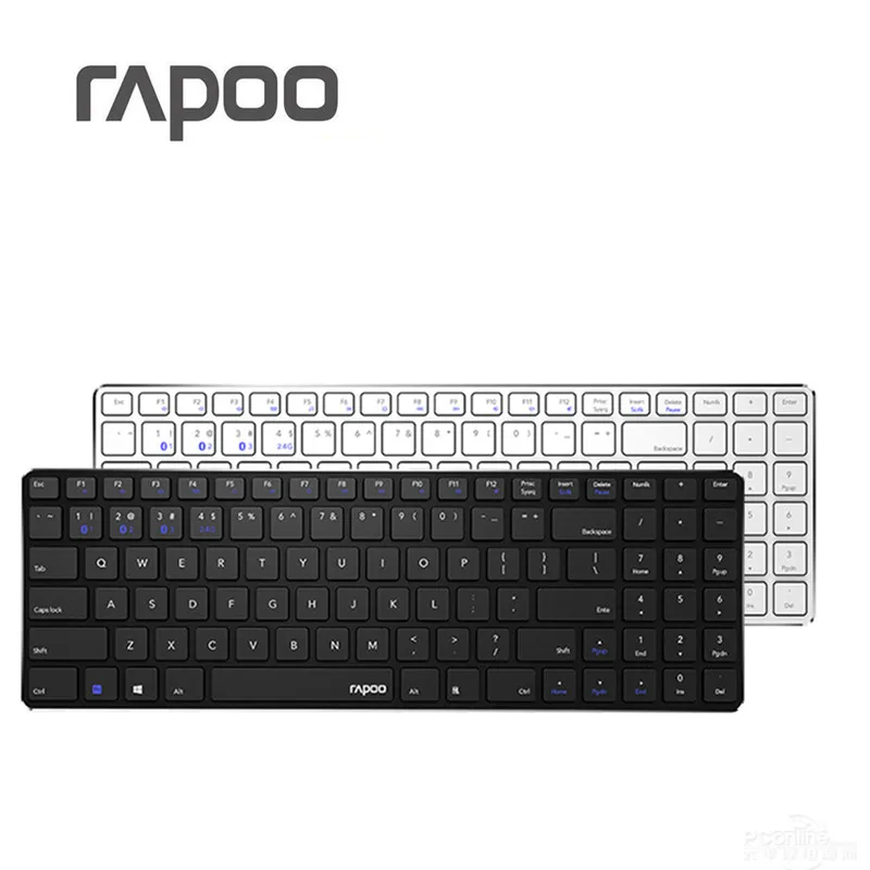 Новинка Rapoo E9300 Bluetooth/2,4G мульти-медиа 5,6 мм ультра-тонкая беспроводная клавиатура для ноутбуков и настольных компьютеров ПК с 3 устройствами подключения