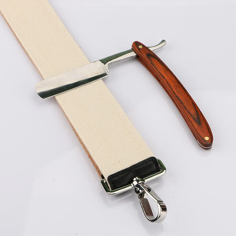 HAWARD RAZOR Men s Straight Edge Razor Leather Sharpening Strap Belt Barber Strap Light Color 4