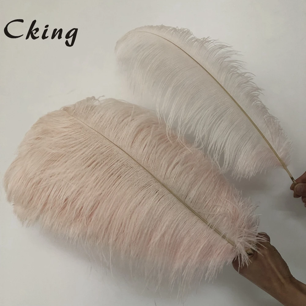 100 шт 15-60 см бледно-розовые перья страуса паровые DIY натуральные перья страуса Свадебные перья для ремесленные украшения