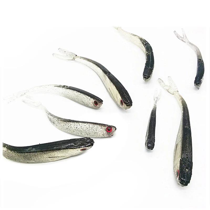

Soft Silicone Tiddler Bait Fishing Worm Fishing Saltwater Fish Lure New Grey