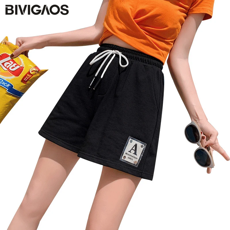 BIVIGAOS 2019 новые летние Стиль досуга шорты с надписью Свободные повседневные