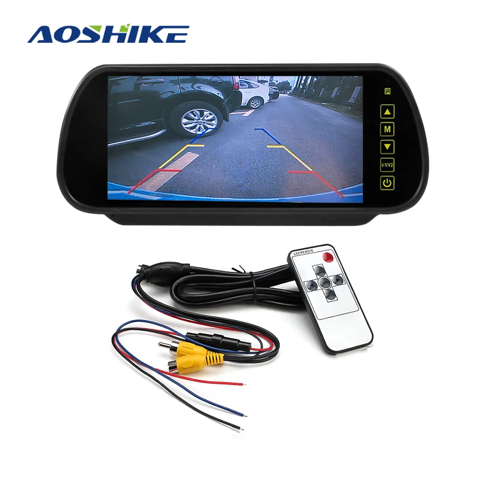 AOSHIKE 7 Screen 800 480 12V Car Monitor For Rear View Camera 7 Inch LCD LED