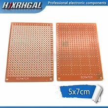 5 шт. 5x7 см 5*7 прототип бумага Медь PCB Универсальный Эксперимент Матрица платы hjxrhgal