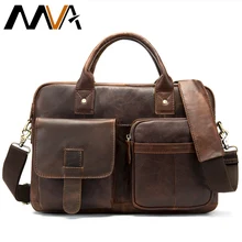 MVA Портфель Мужская сумка из натуральной кожи для мужчин портфель для компьютера для документов ts Бизнес Портфель s кожаная сумка для ноутбука 14 дюймов