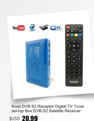 Koqit HD AC3 DVB-S2 рецептор цифровой спутниковый ресивер ТВ тюнер коробка m3u IP tv Combo USB Wifi RJ45 Lan интернет Youtube VU Biss