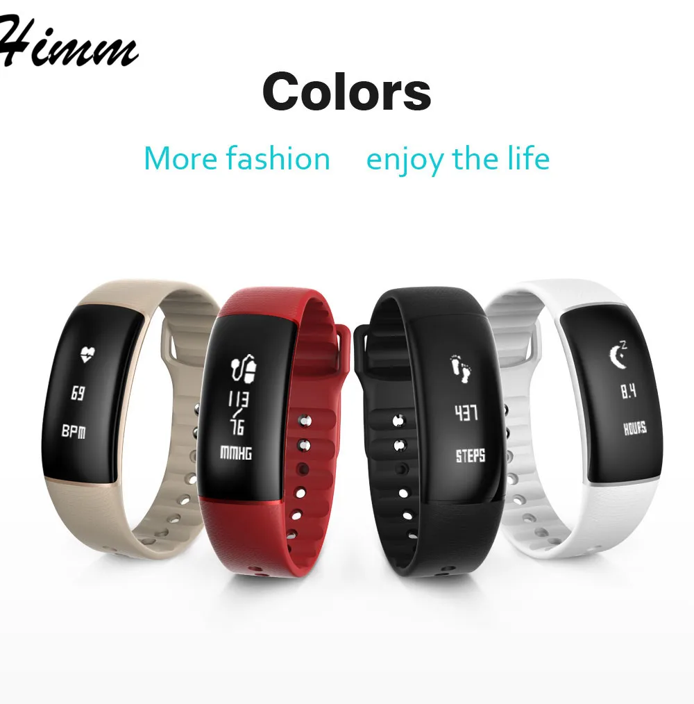 S69 Blood Pressure Smart Bracelet Watch Heart Rate Monitor Waterproof Fitness Tracker Smartband Wristband for iPhone