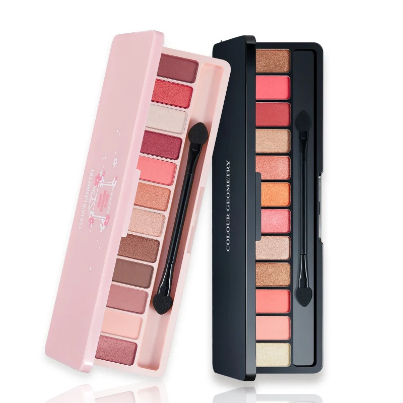 2019 12 Colors Matte Shimmer Eyeshadow  Palette Waterproof Long lasting Eye shadow Palette Pearl Matte Mix color
