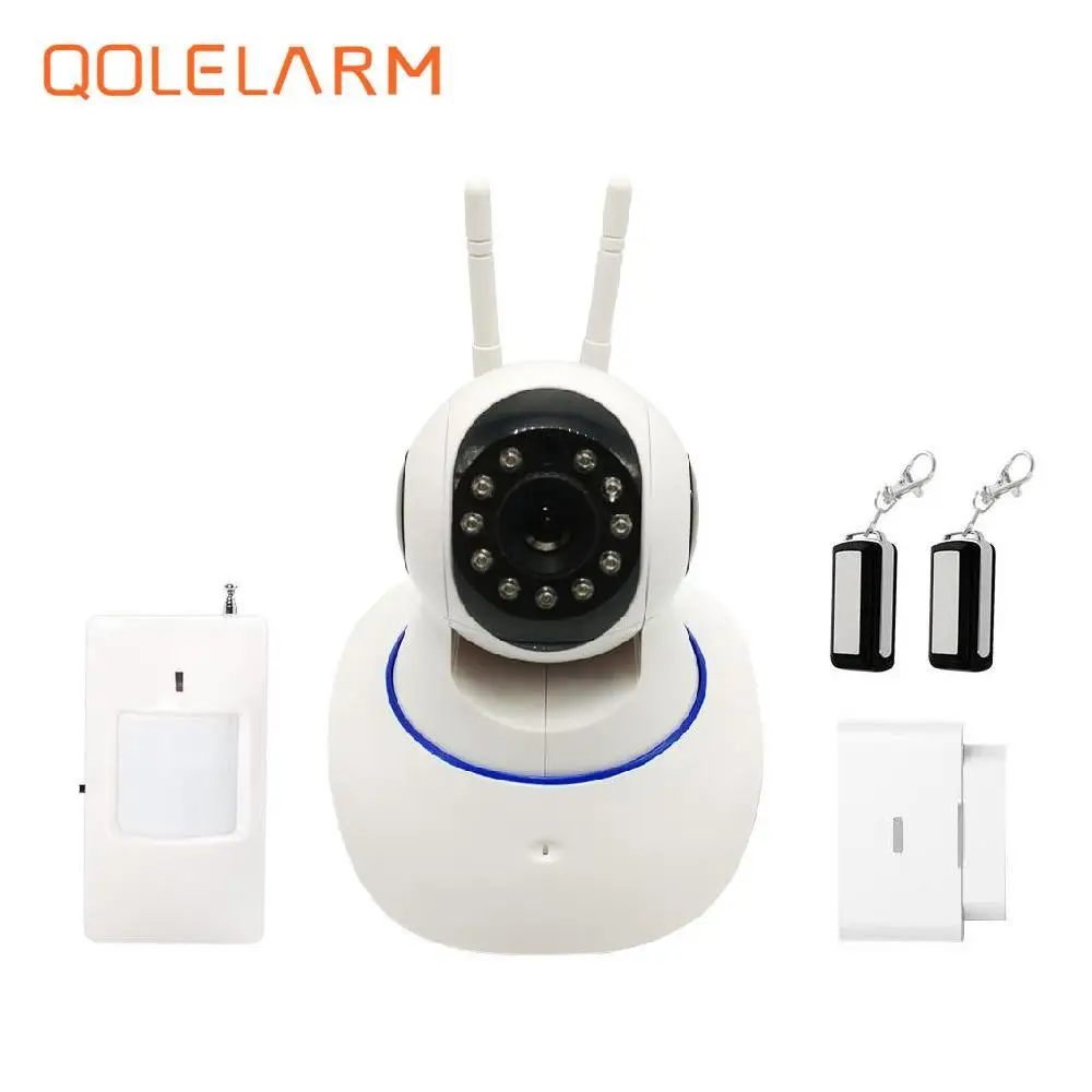 

720p Wifi CCTV HD IP camera alarm home security system with wireless burglar alarme sensor baby monitor fire detector pir motion