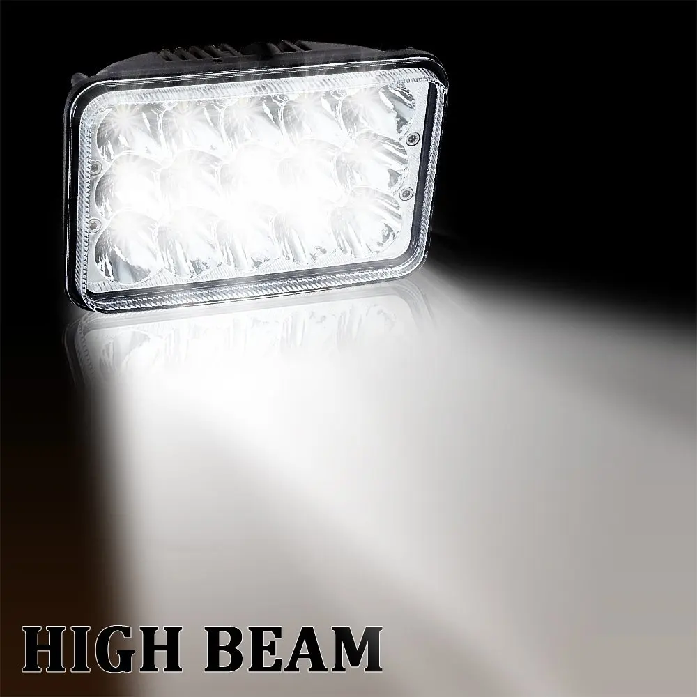 4x6 Inch LED Conversion Headlight For Honda XR250, XR400, XR650 Suzuki Motorcycle Headlamp H4 Plugs Lamp (2)