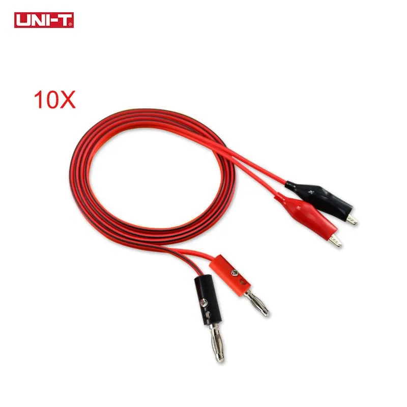10pcs 1 м Аллигатор Cilp В AV Разъем типа "банан" тестовый разъем двойной тест er зонд Pince крокодил Электронный мультиметр DC мощность - Цвет: 10pcs