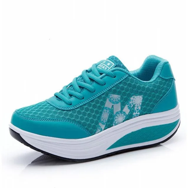 Akexiya кроссовки; zapatos de mujer; женская обувь; zapatillas running deportiva chaussures femme; спортивная женская обувь; - Цвет: Blue