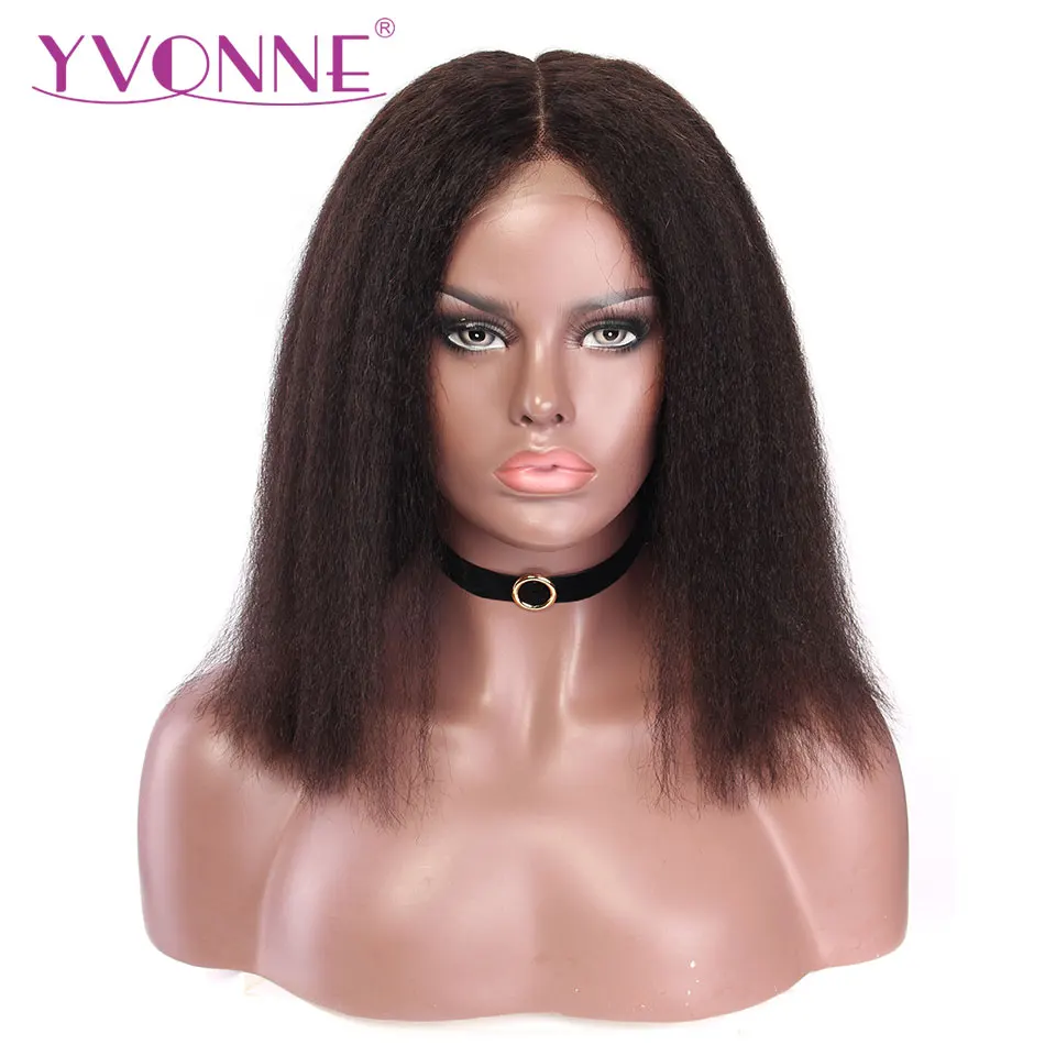 YVONNE 13x4 кудрявые прямые короткие парики для женщин бразильские натуральные
