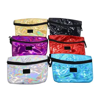 

Beach Waterproof Waist Packs Pockets Waist Bag Running Casual Sports Change Laser Leather Bags Waist Fanny Pack Pouch Female Men