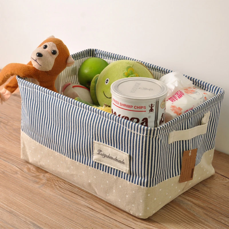 

Large Size Navy Wind Canvas Dirty Clothes Storage Basket Laundry Basket Linen Folding Sundries Basket Toys Storage Box Organizer