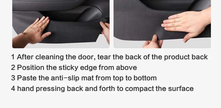 LUCKEASY for Tesla Model 3- Invisible Car door Anti Kick Pad Protection Side Edge Film Protector Stickers