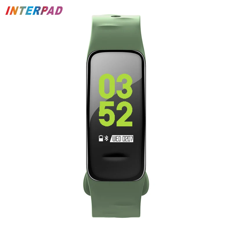 

Interpad Bluetooth Smart Wristband Blood Pressure Fitness Tracker Smart Bracelet Heart Rate Monitor Smart Band For iOS Android