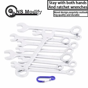 

10Pcs Multitool Key Ratchet Spanners Set Adjustable Car Repair Flexible Head Ratcheting Wrench Combination Mini Wrench