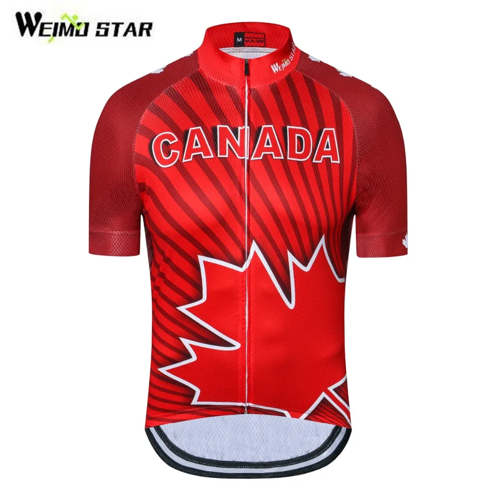 CANADAMapleLeavesMenCyclingJerseyShortSleeveCyclingClothing