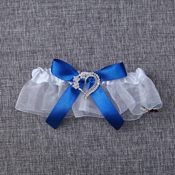 

2017 White/Blue Women's Sexy Lingerie Garter Stocking Lace Garter Belt Legs Ring Harness Women Belts Bow Wedding Garter