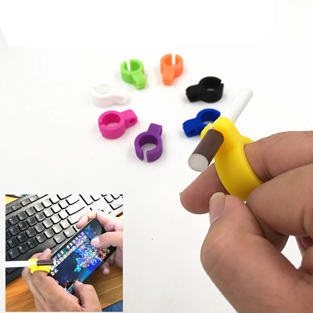 

1PC Silicone Ring Finger Hand Rack Cigarette Holder For Regular Smoker Smoking Accessories New Design #YL