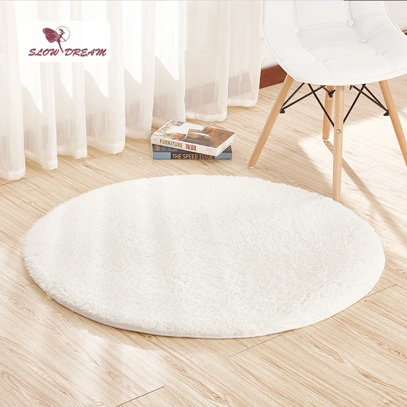 

SlowDream Fashion Soft Elegant Solid Color Carpet Multiple Colour Rug Mat Pad Anti-Slip Chair Sofa Cover For Bedroom Home Decor