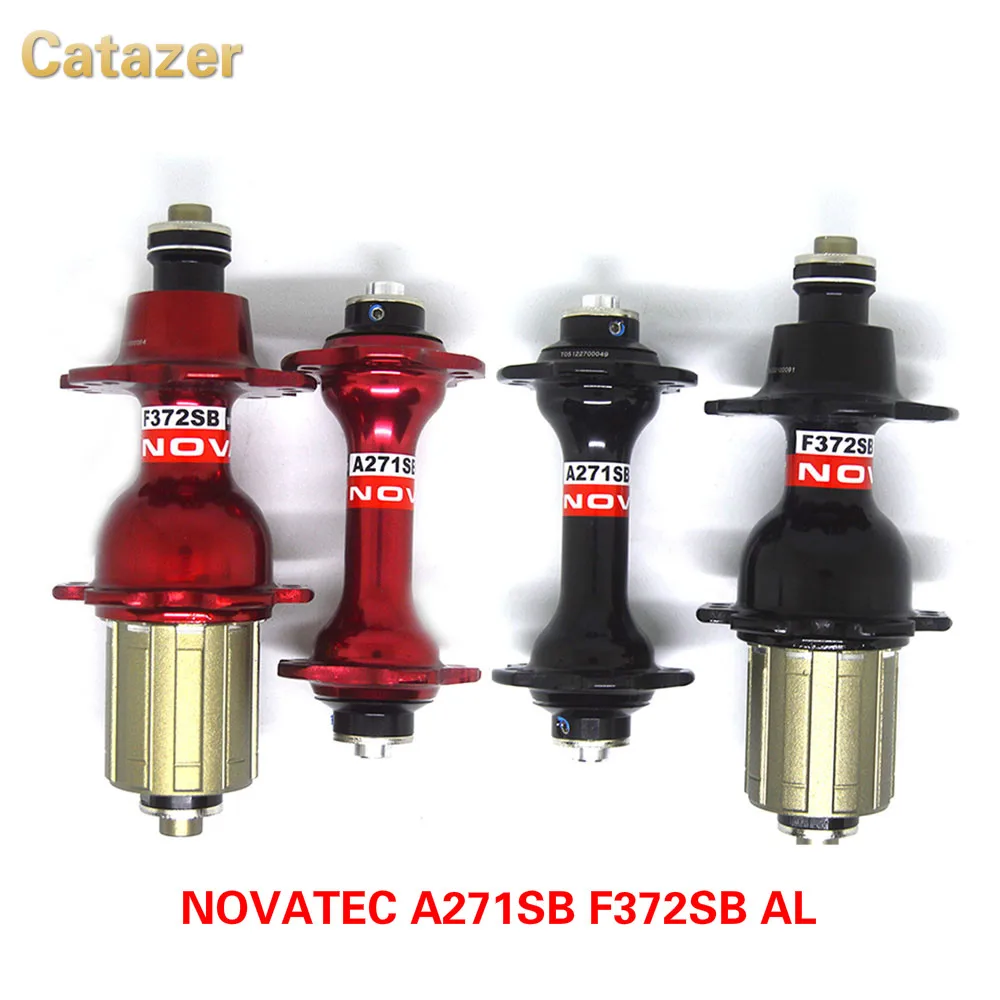 

NOVATEC A271SB F372SB AL Bike Hub Bearing J bend Hub Compatible with Shimano 8/9/10/11 Speed, Front 20 Rear 24 Holes