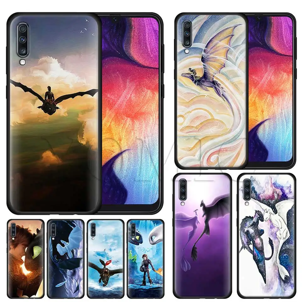 

How to Train Your Dragon Silicone Soft Case for Samsung Galaxy A50 A40 A70 A30 A20 A80 A6 A7 A8 Plus A9 2018 Black Case Coque