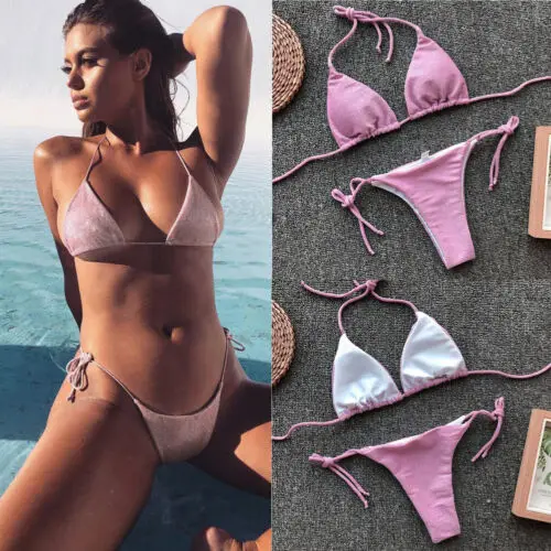 

2019 Fashion Women Bra Bandage Bikini Set Swimsuit Triangle Swimwear Bathing