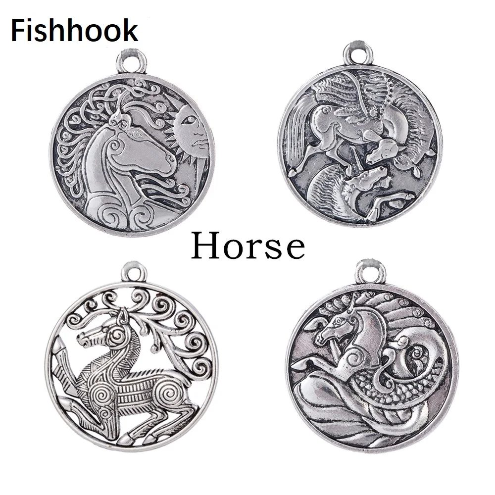 

Fishhook Pegasus and Unicorn Horse Fashion Viking Jewelry Accessories DIY Charms Making for Necklaces & Talisman Bracelets