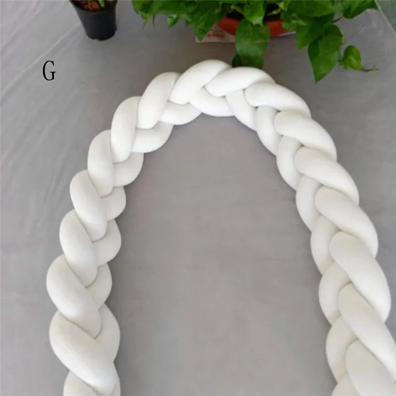 Crib enclosure Anti-collision Baby Colorful Soft Knot Pillow Braided Crib Bumper Decorative Bedding Cushion #4j11 (4)