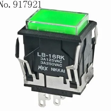 

[ZOB] LB-16RKW01 imported from Japan nkk LB16RK rectangular illuminated push button switch self-locking switch --5PCS/LOT