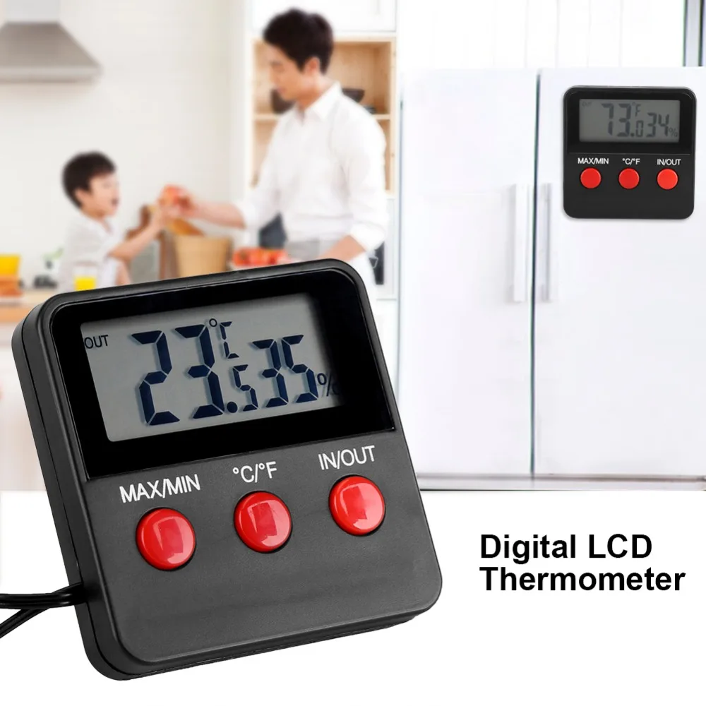 

Digital LCD Thermometer Hygrometer Temp Humidity Monitor Tester Meter Measuring Tools for Egg Incubator Pet Keeping
