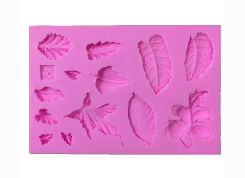 Горячая Распродажа, силиконовая форма для шоколада, цветок розы, шоколадные Инструменты для выпечки, антипригарная силиконовая форма для торта, желейные формы для конфет, 3D DIY формы - Цвет: F Leaves