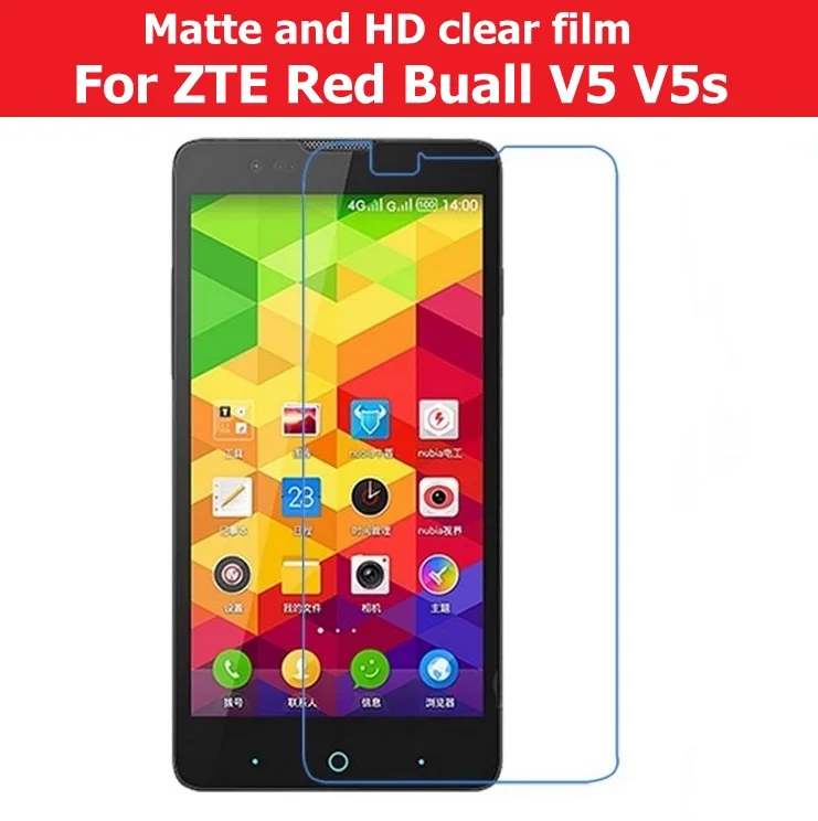 HD прозрачный глянцевый пленка для ZTE Red Bull V5 U9180 N9180 5 0 &quotматовая V5S N918S 0&quot Защитная